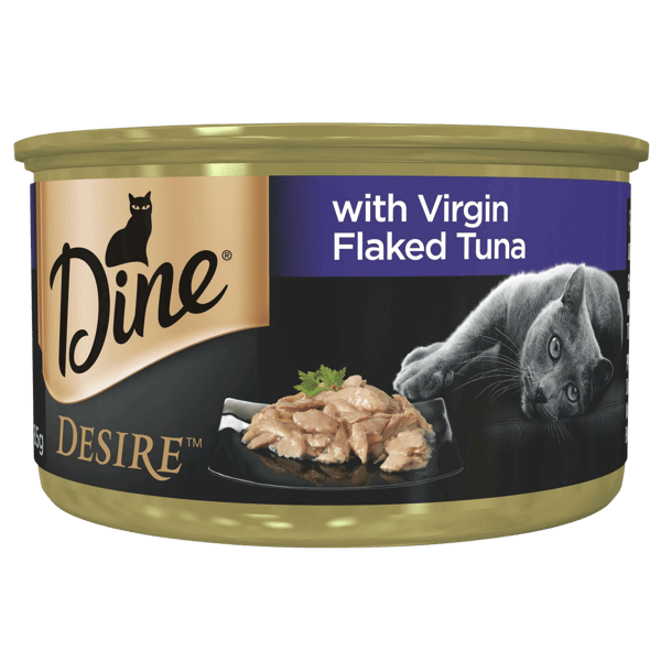 image DINE%20DESIRE%20Adult%20Wet%20Cat%20Food%20Virgin%20Flaked%20Tuna%2085g%20Can-1_0-min