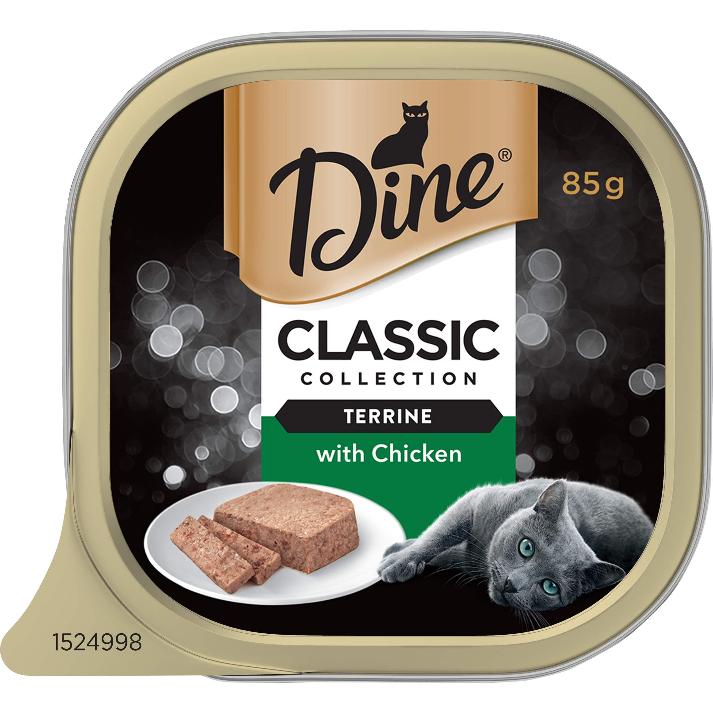 image DINE%20Adult%20Wet%20Cat%20Food%20Chicken%20Terrine%2085g%20Tray-0