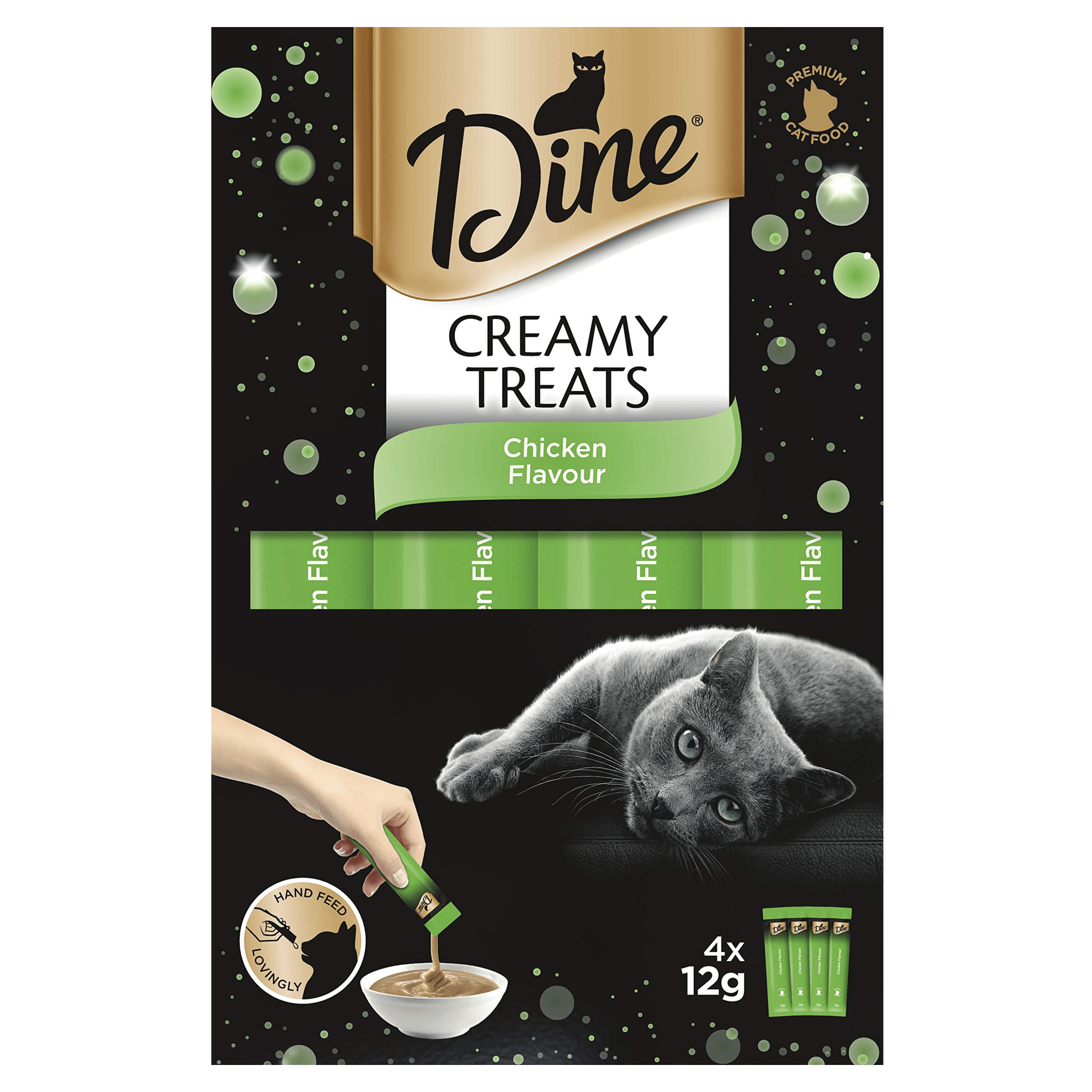 DINE® Creamy Treats Chicken Flavour 4x12g image