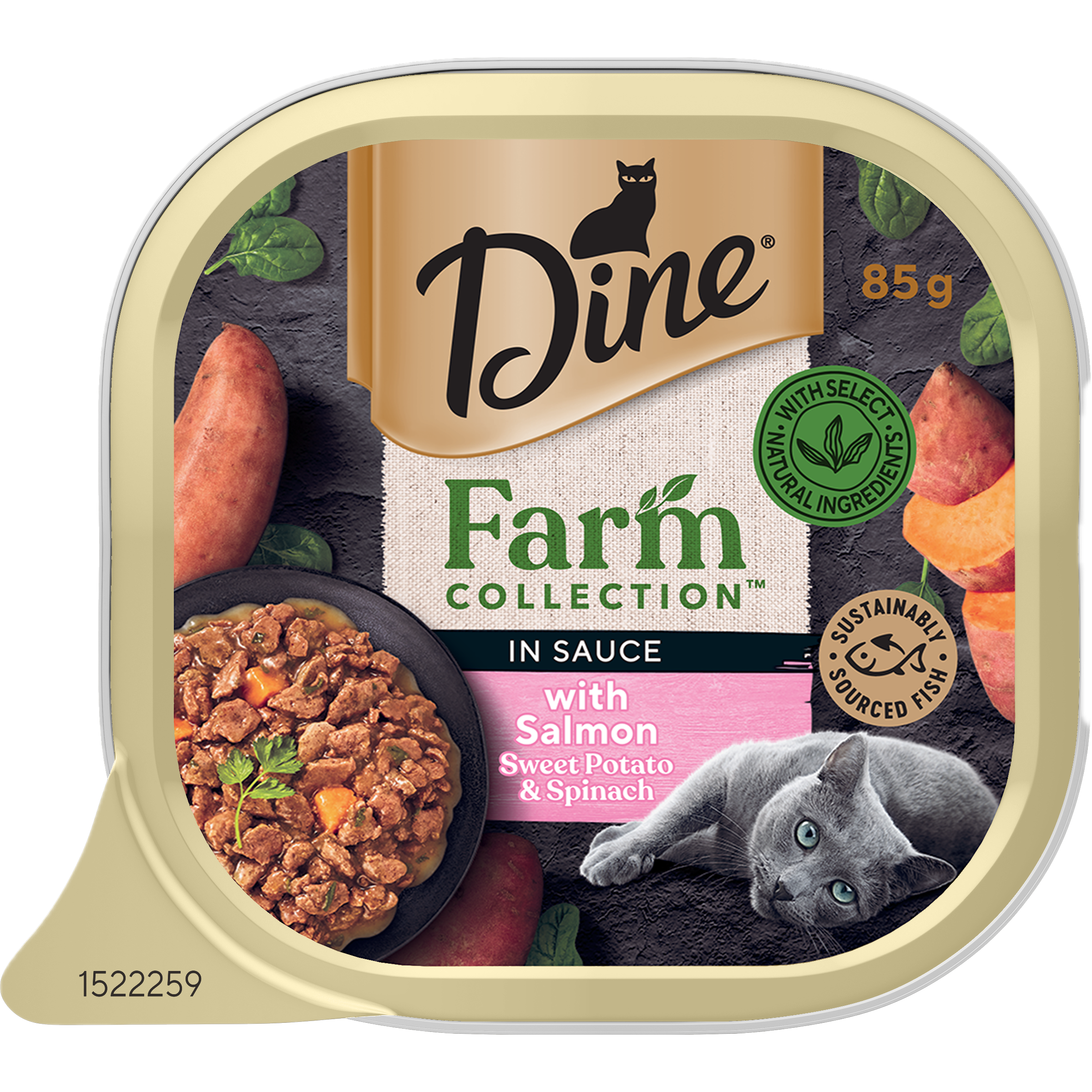 DINE Farm Collection In Sauce With Salmon Sweet Potato And Spinach